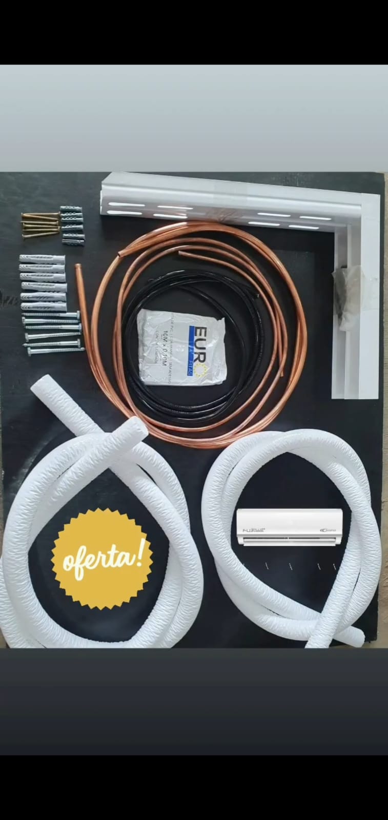 KIT INSTALAÇÃO PARA AR CONDICIONADO 12.000 BTUS 