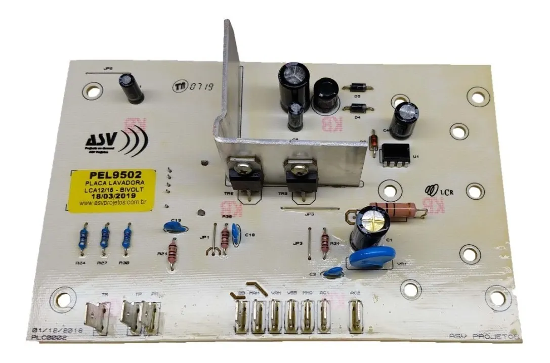 PLACA DE POTÊNCIA COLORMAQ 11,5/12/15 KG MODELO LCA11.5/LCA12/LCA15 BIVOLT