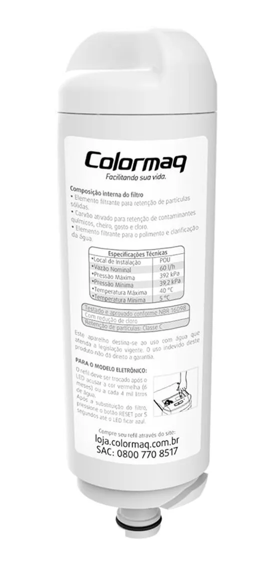 Filtro Refil Para Purificador Colormaq Eletrônico